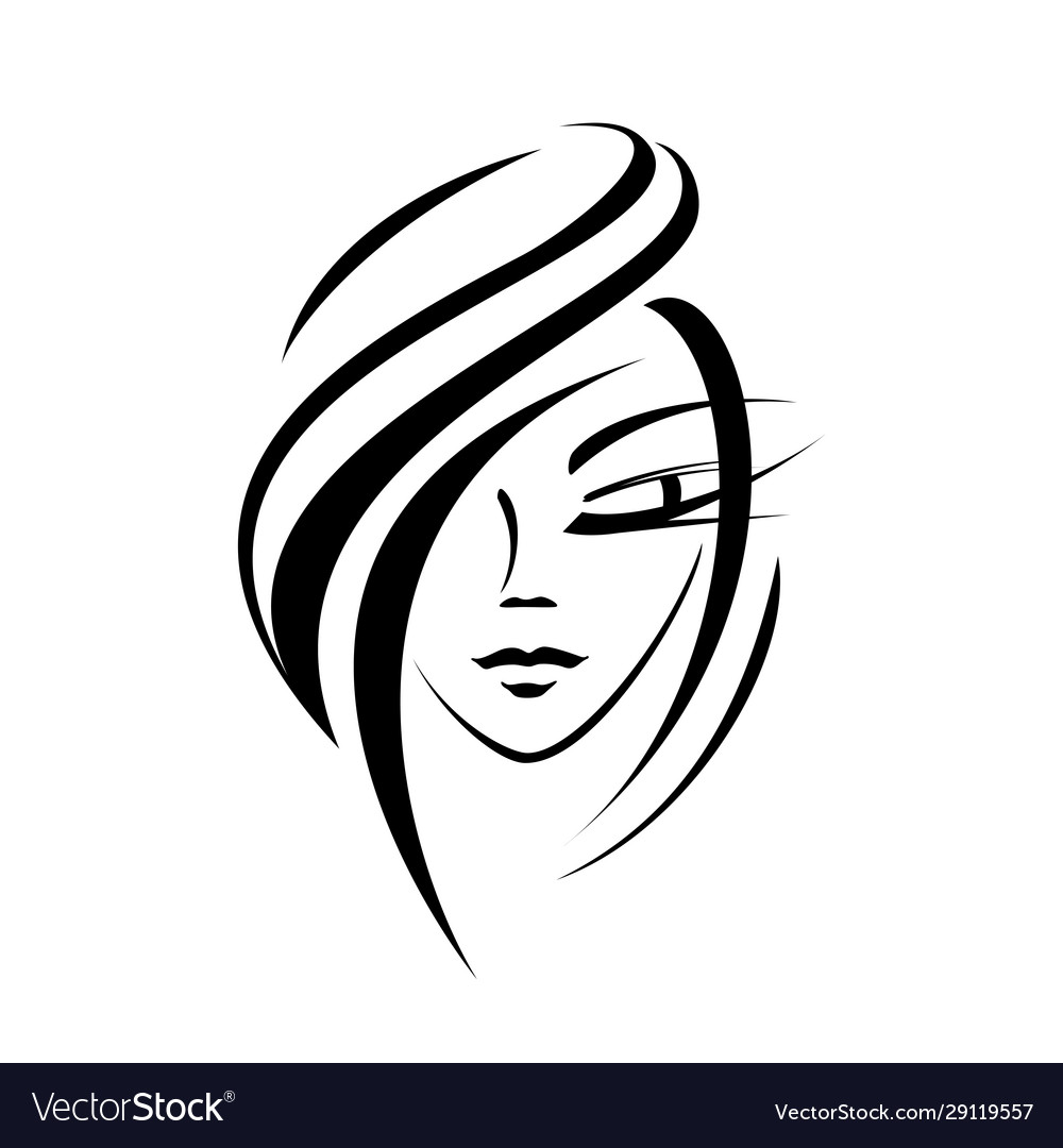 Elegant Girl Face Logo