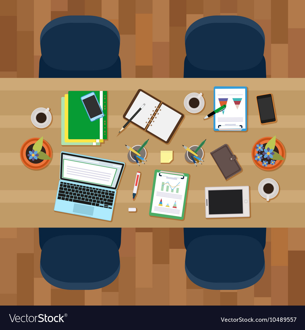 Empty Desk Workspace