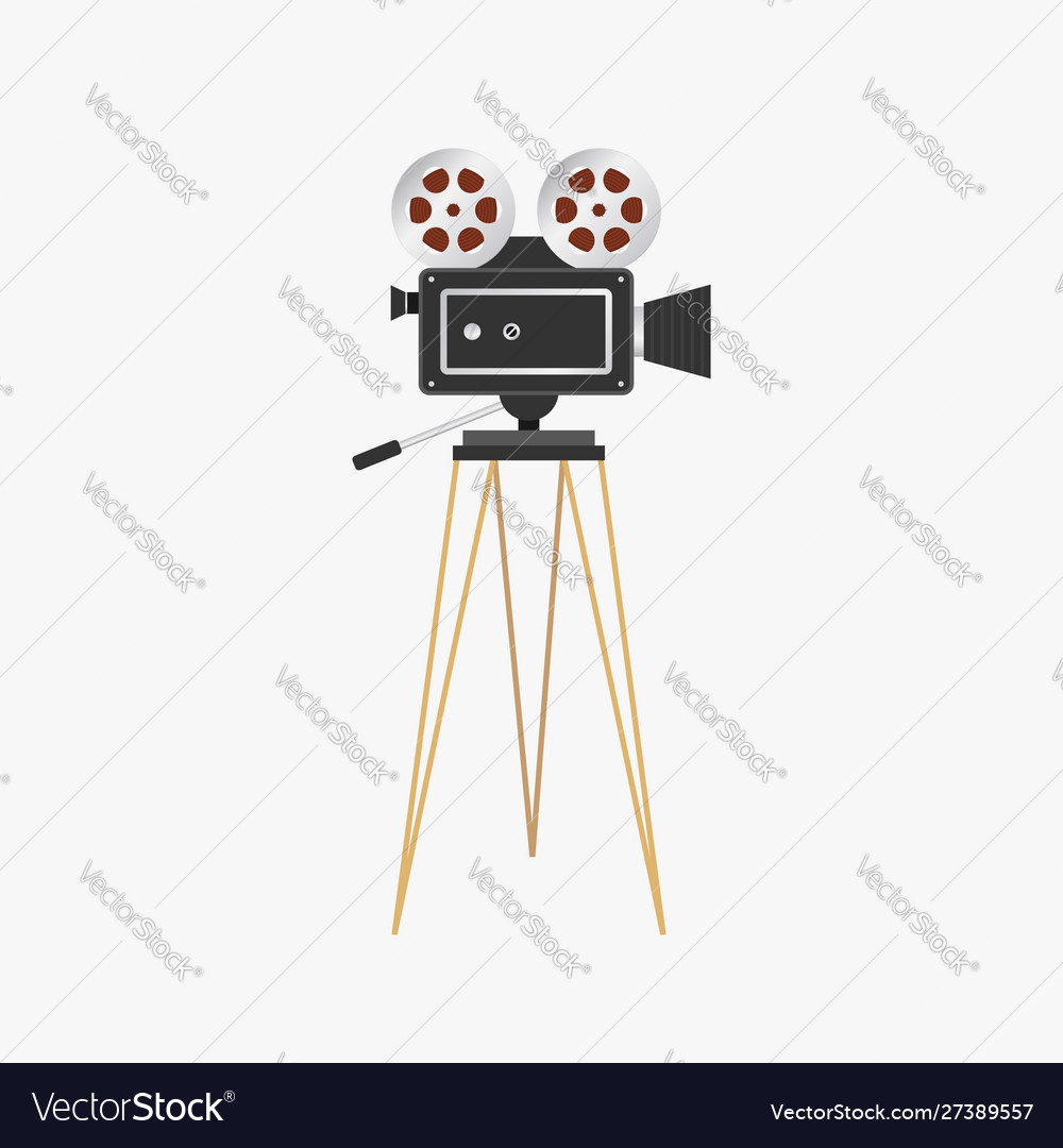 Film projector vintage cinema camera Royalty Free Vector