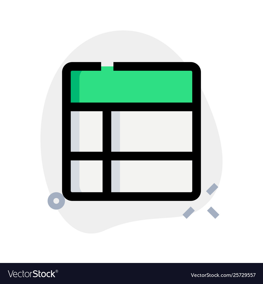 Header with table formation side left column