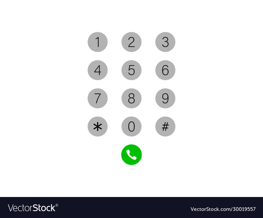 Interface keypad numbers icon vector image Interface keypad numbers icon