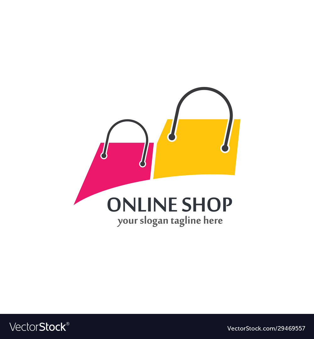 Online shop logo template icon