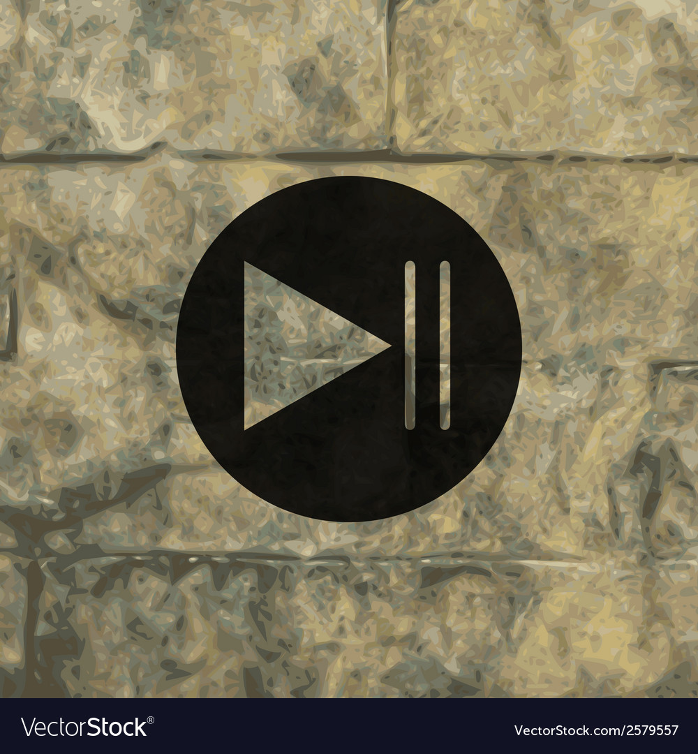 Play button web icon flat design