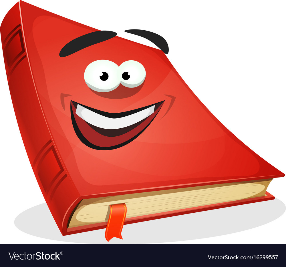 Red book character Royalty Free Vector Image - VectorStock