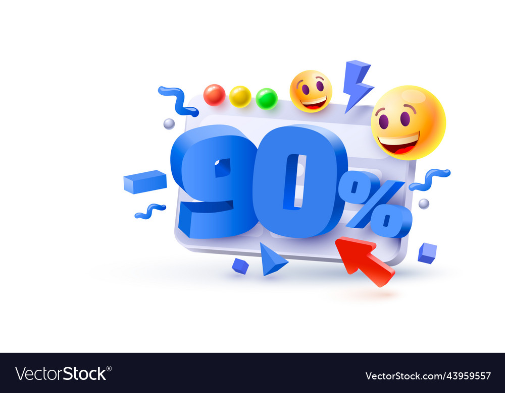 Special 90 off sale Banner Werbeflyer vector image Special 90 off sale Banner Werbeflyer