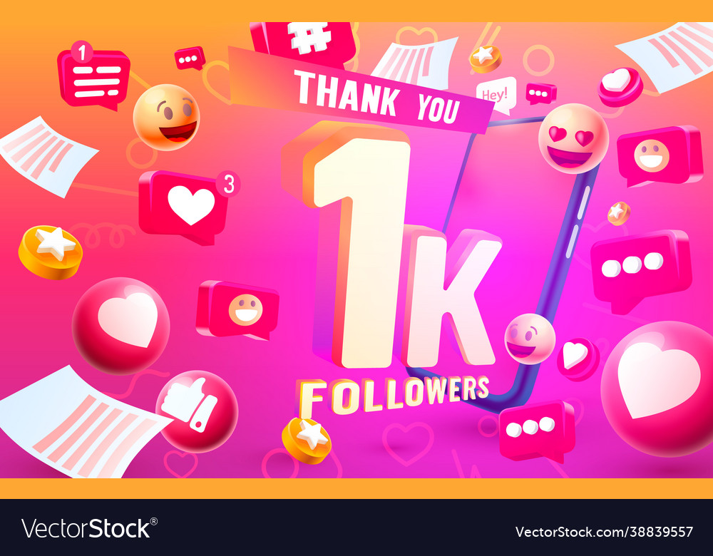 Thank you followers peoples 1k online social