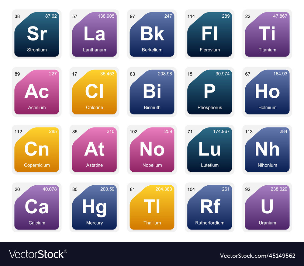 20 preiodic table of the elements icon pack design
