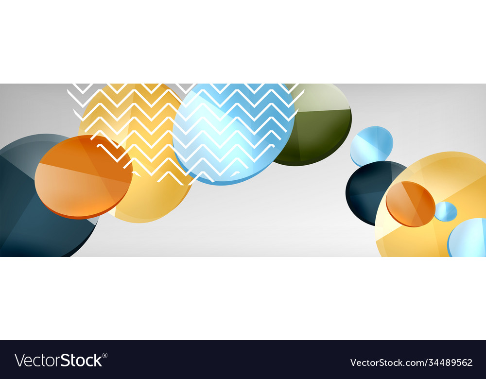 Abstract glossy round shapes background vector image Abstract glossy round shapes background