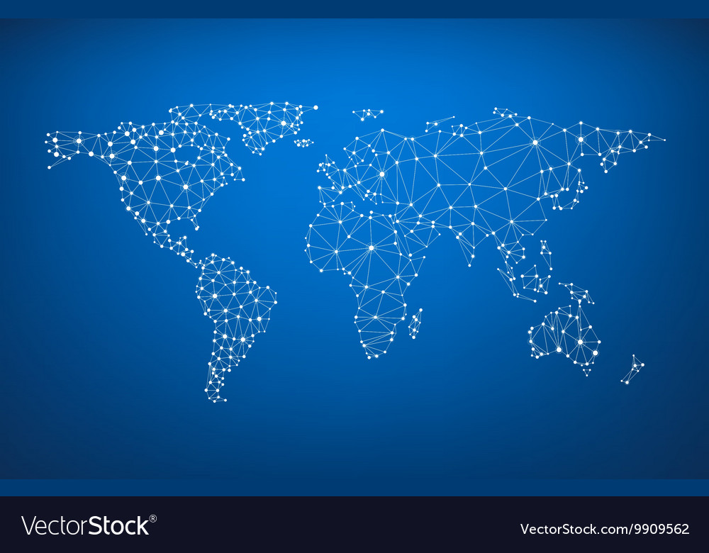 Abstract World Map Network