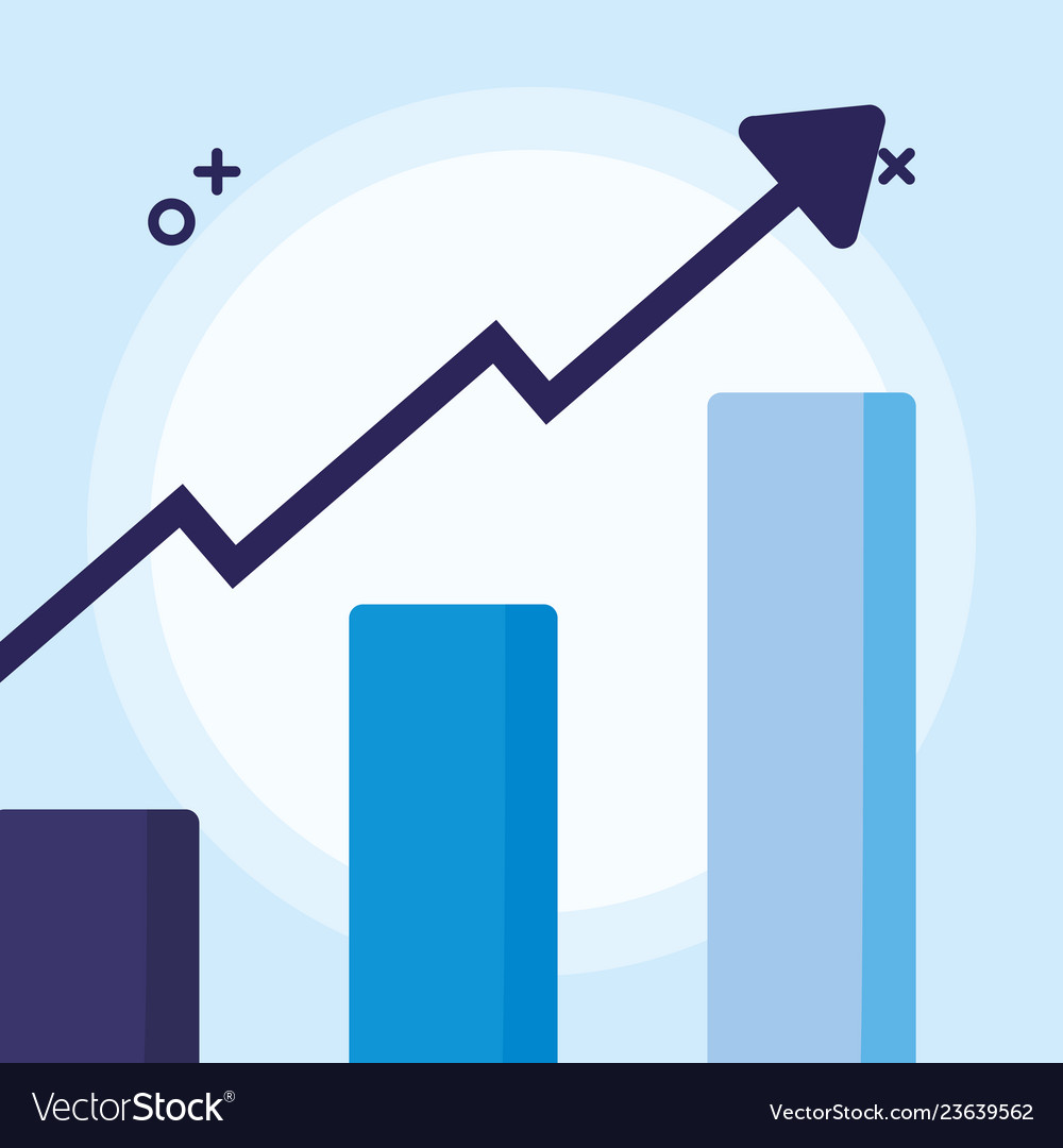 Bar chart design Vector Image Bar chart design