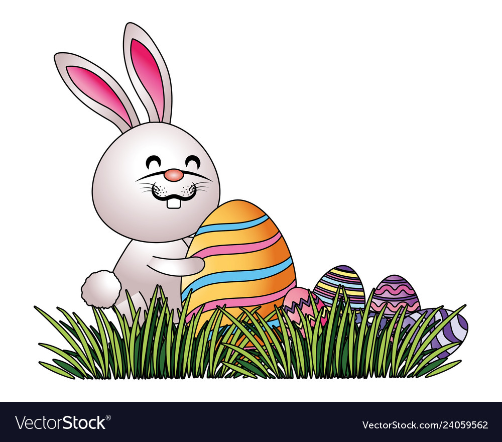 Bunny With Easter Egg Royalty Free Vector Image