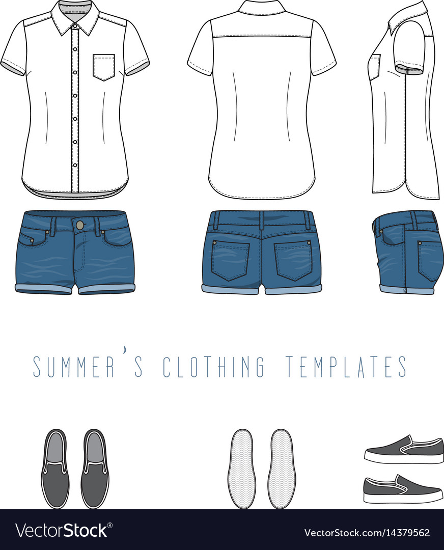 Clothing templates set Royalty Free Vector Image Clothing templates set Royalty Free Vector Image