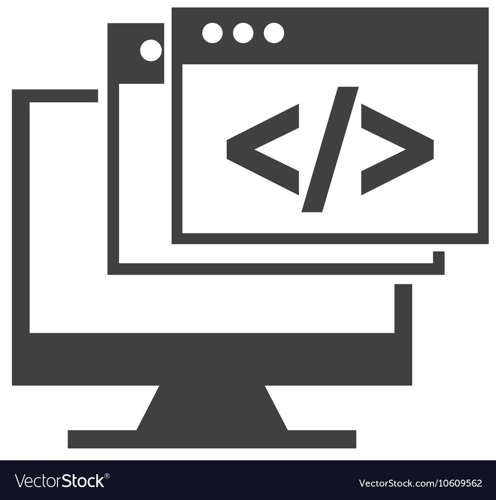 Computer display with seo icon