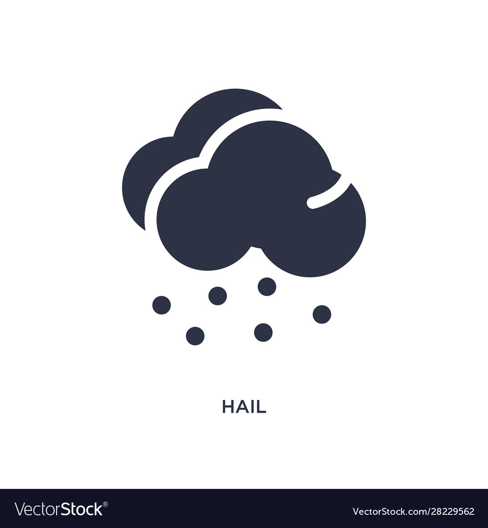 Hail icon on white background simple element from Vector Image Hail icon on white background simple element from