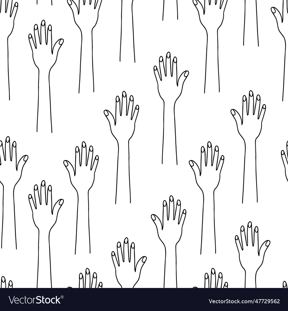 Hands seamless pattern