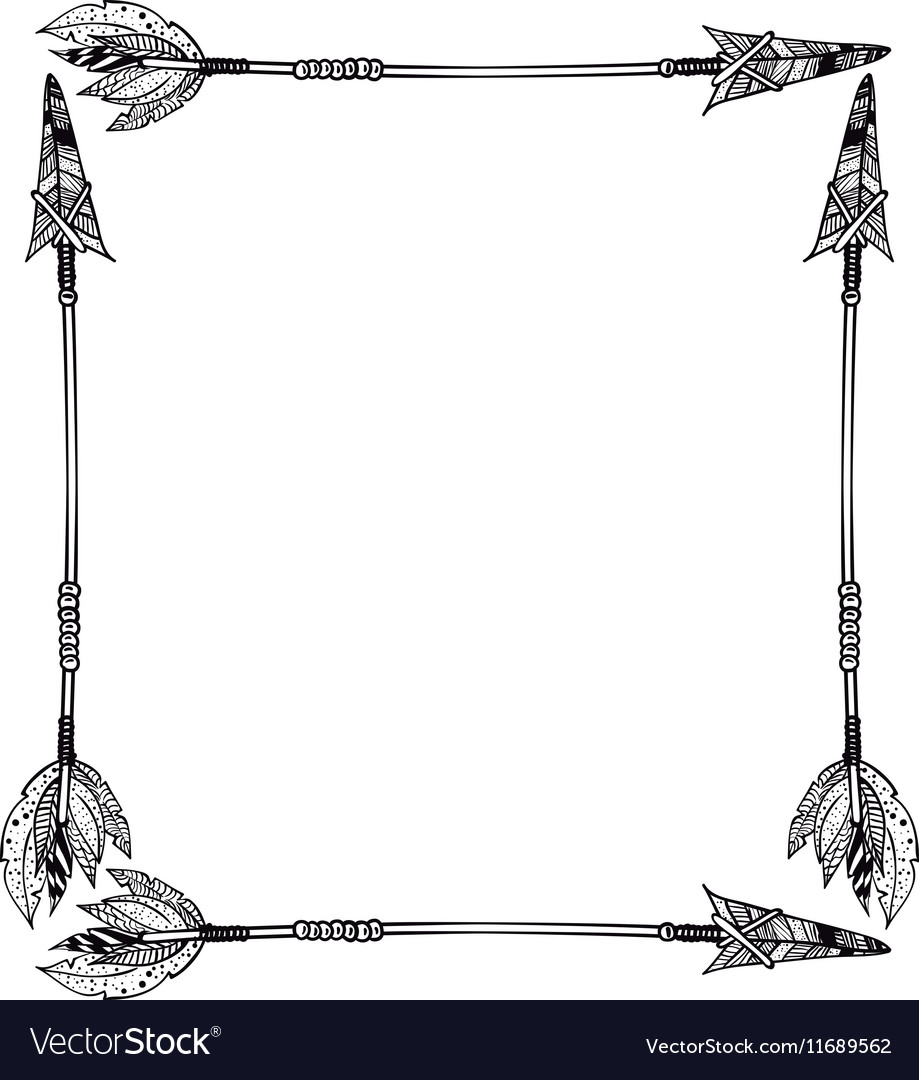 Isolated arrow of boho style design