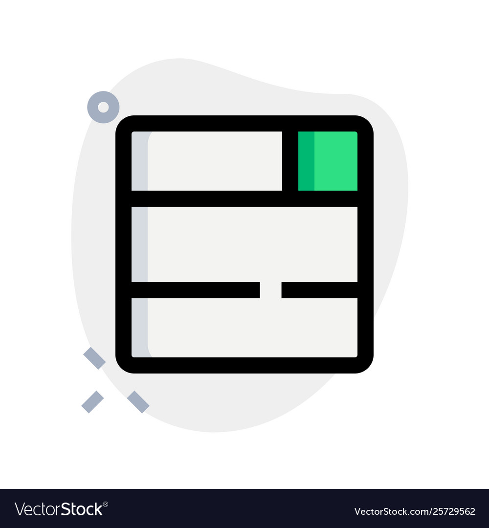 Multiple bottom cells with parting header at top