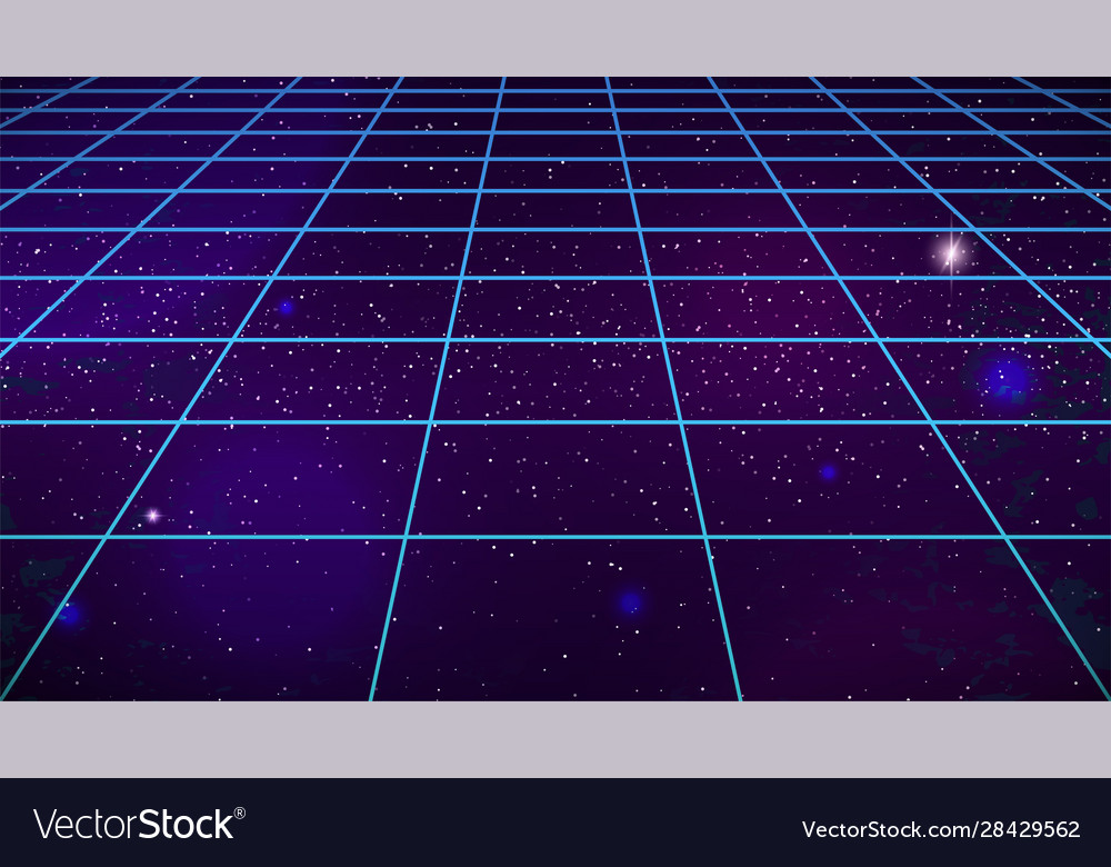 Retro Synthwave Grid Background