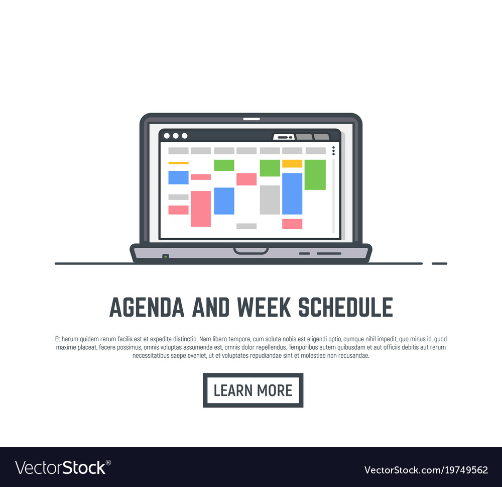 schedule online app royalty free vector image vectorstock