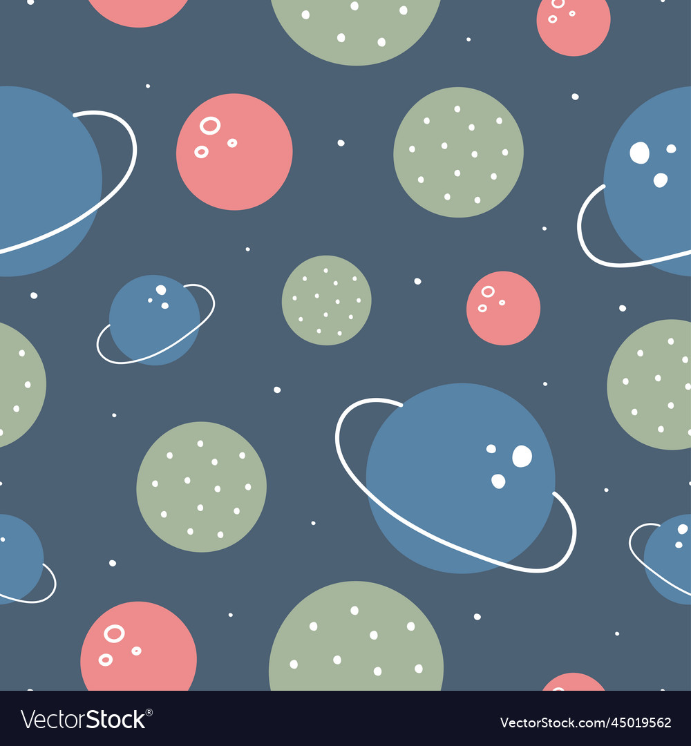 Seamless space pattern vector image Seamless space pattern