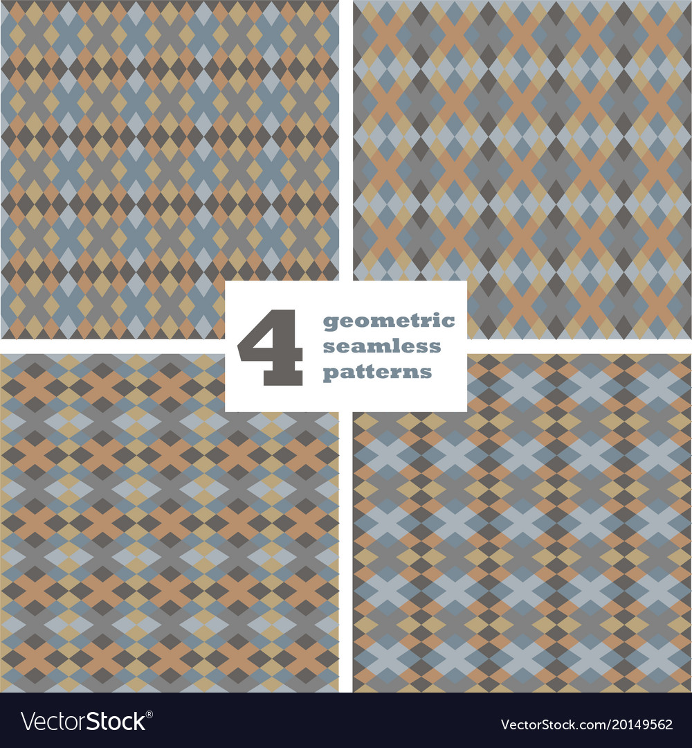 Set of geometric seamless pattern abstract