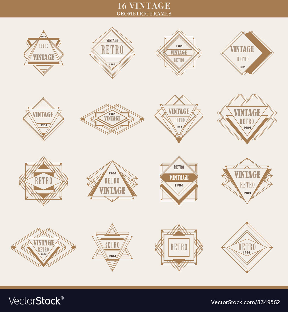 Set of line abstract geometric logotypes