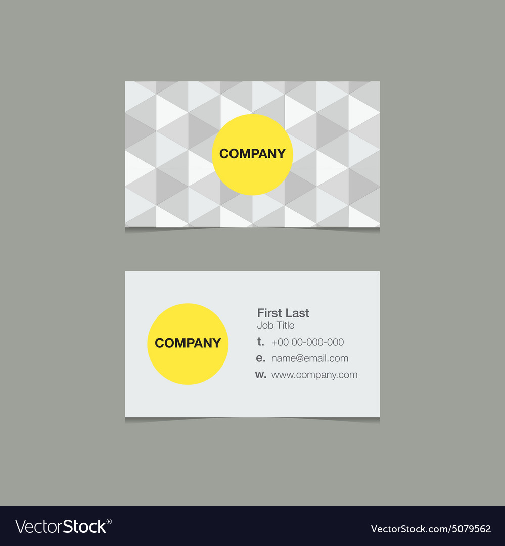 Simple name card template triangle style