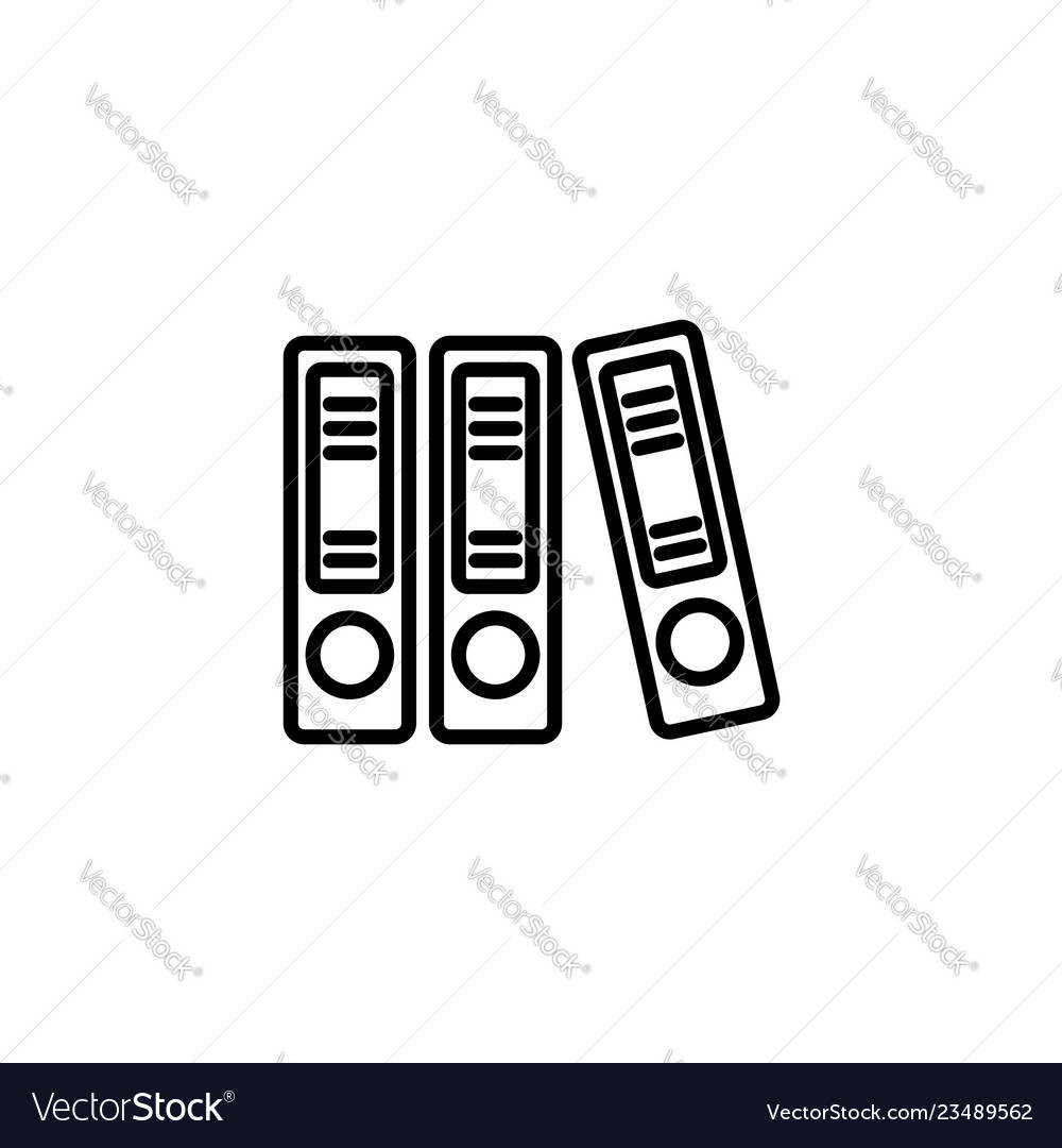 Web line icon business sigregators folder vector image Web line icon business sigregators folder