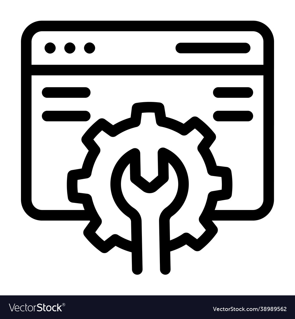 Website repair Royalty Free Vector Image - VectorStock