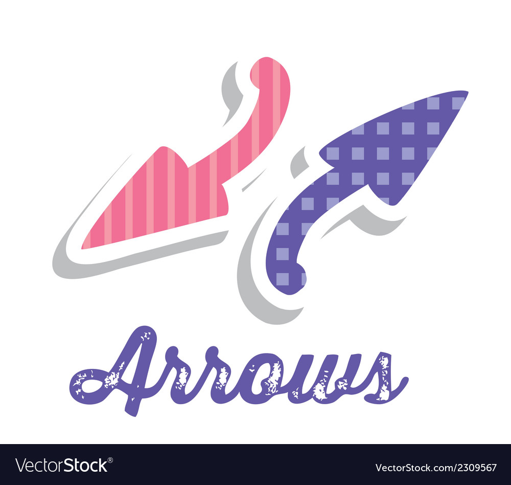 Arrow icons in different shapes and colors