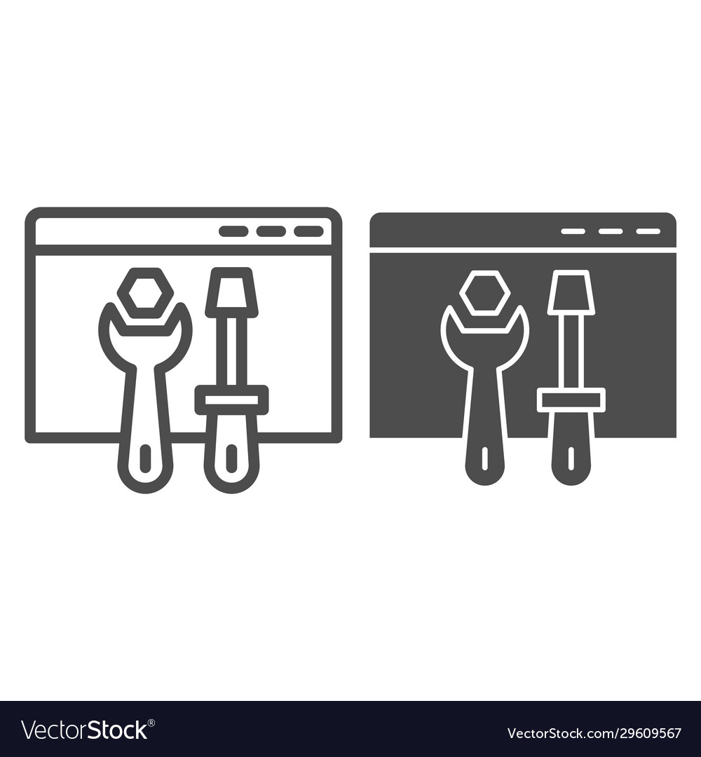 Browser-Einstellungen Zeile und festes Symbolfenster