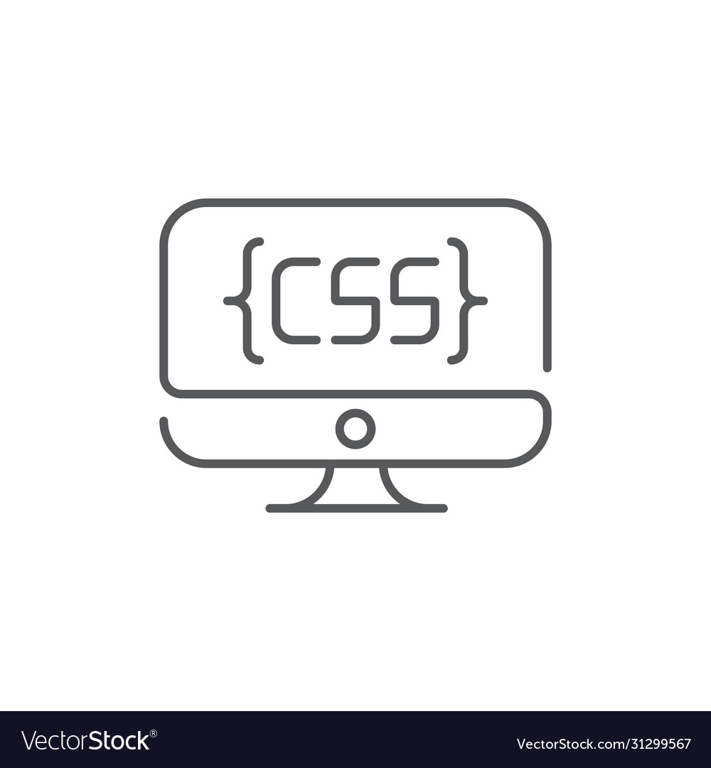 Computer programming icon symbol isolated vector image Computer programming icon symbol isolated