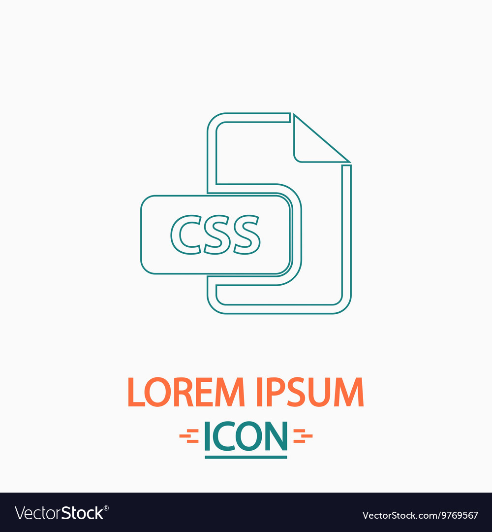 Css computer symbol vector image Css computer symbol