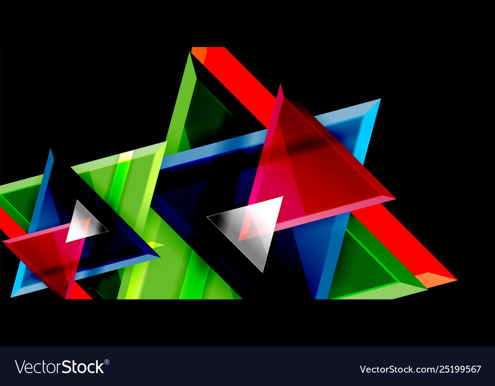 Dynamic triangle composition abstract background Vector Image Dynamic triangle composition abstract background