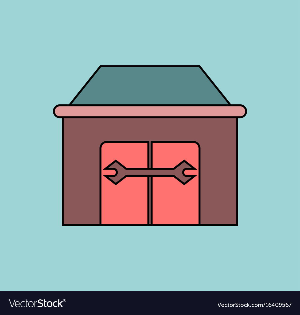 Flache Icon Design Sammlung Service