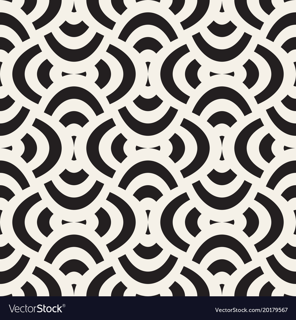 Geometric seamless pattern with curved