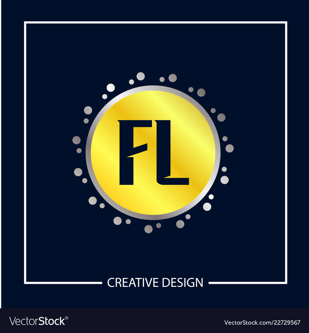 Initial letter fl logo template design