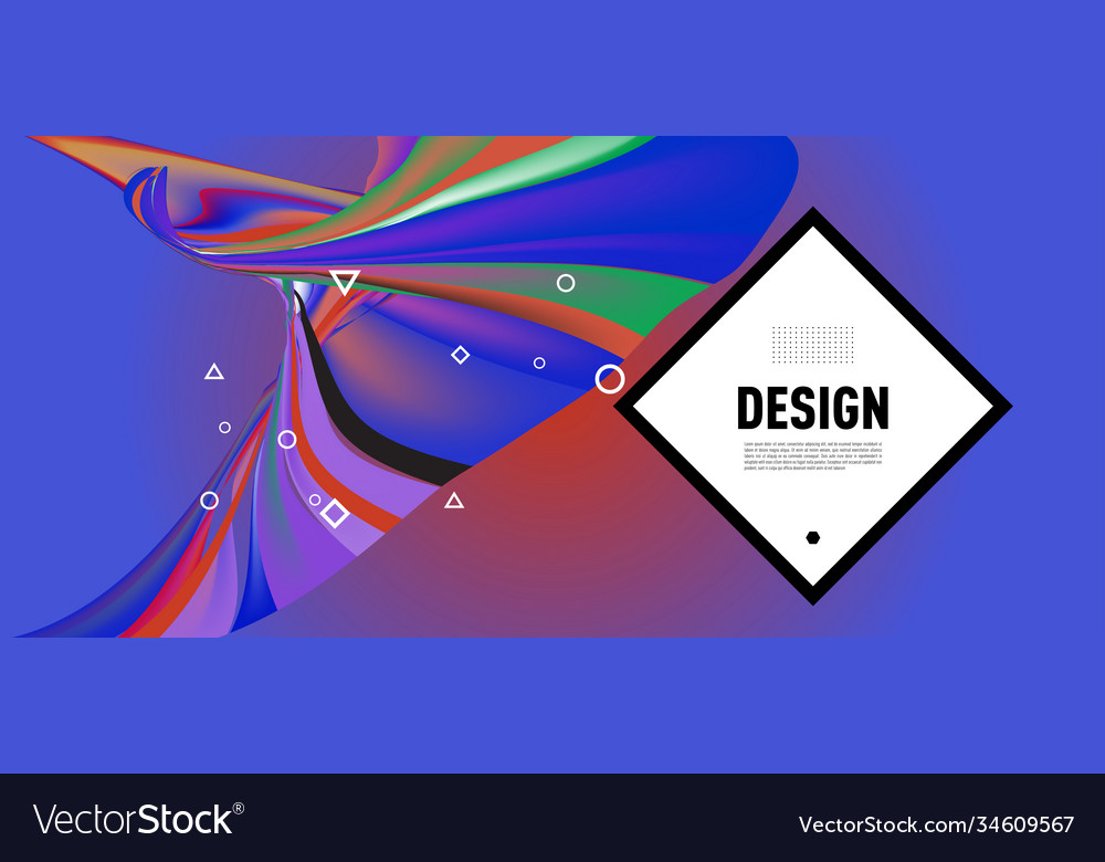 Modern colorful landing page abstract fluid