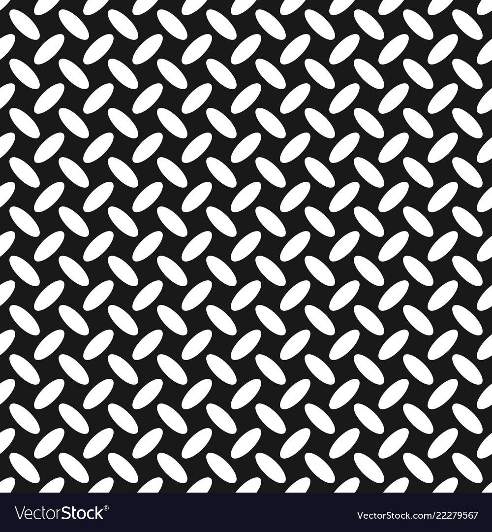 Monochrome repeating halftone ellipse pattern vector image Monochrome repeating halftone ellipse pattern