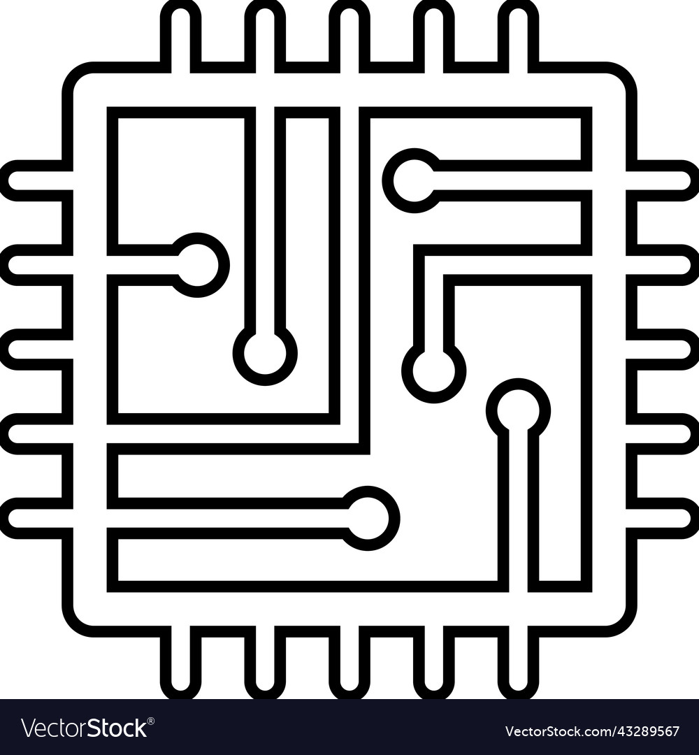 Processor cheap icon outline design
