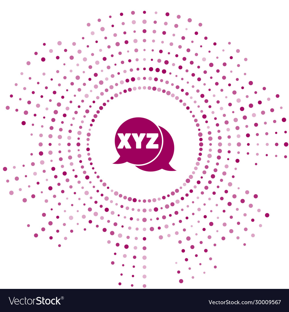 Purple xyz coordinate system icon isolated vector image Purple xyz coordinate system icon isolated