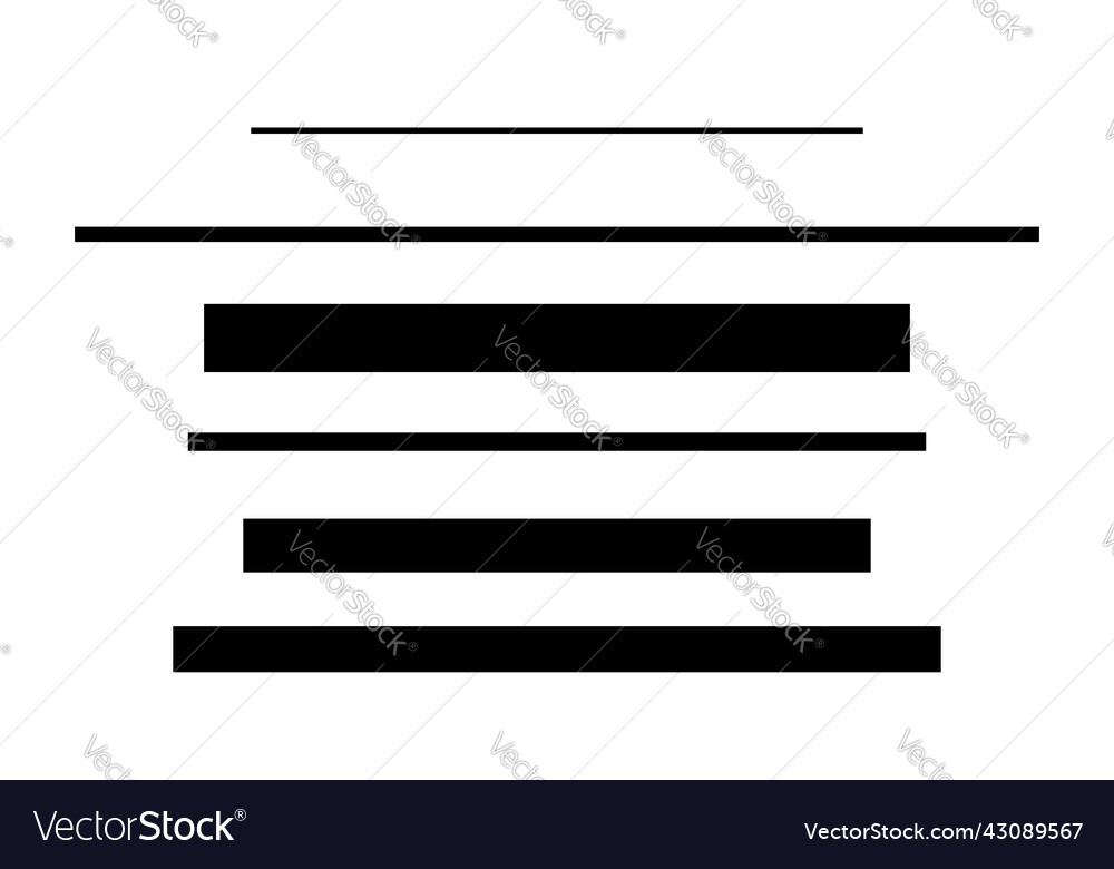 Random size scattered lines stripes horizontal vector image Random size scattered lines stripes horizontal