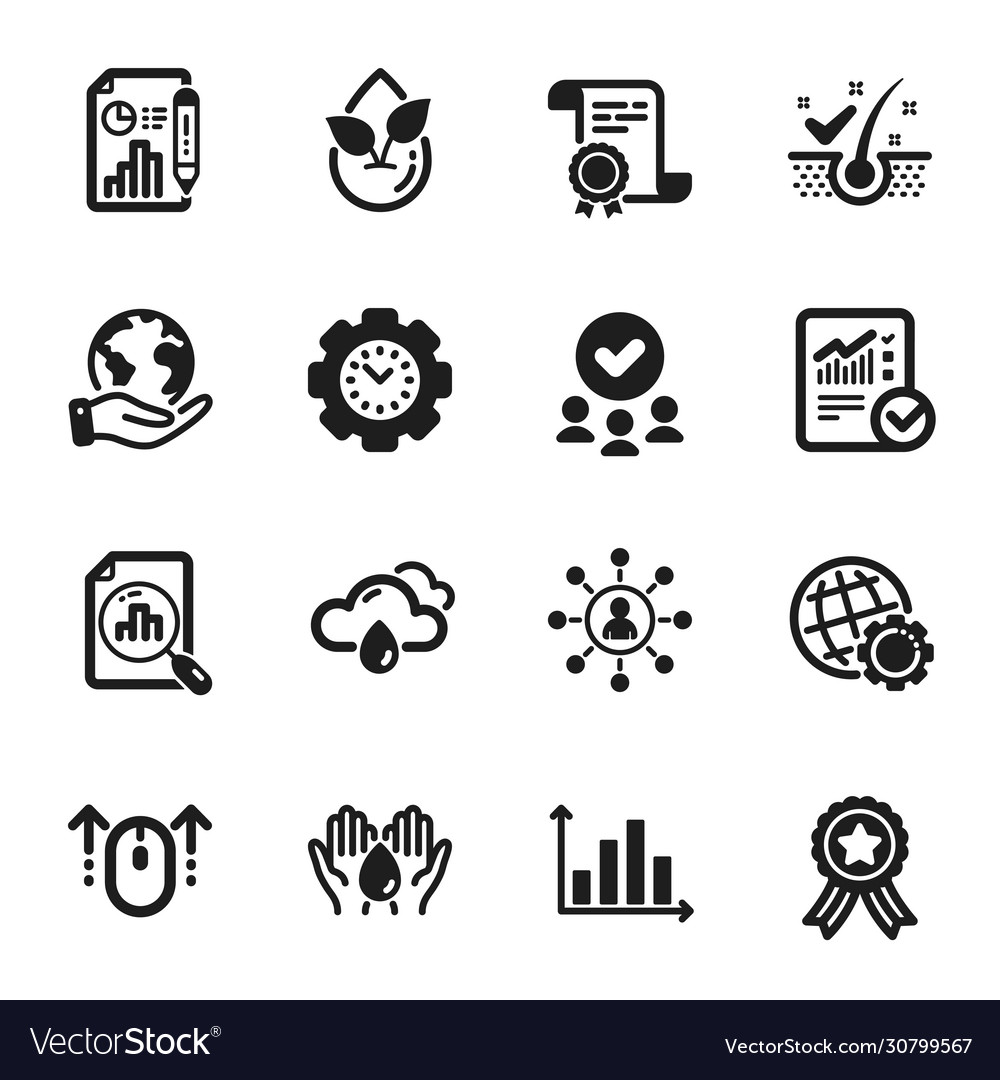 Set science icons such as checked calculation vector image Set science icons such as checked calculation