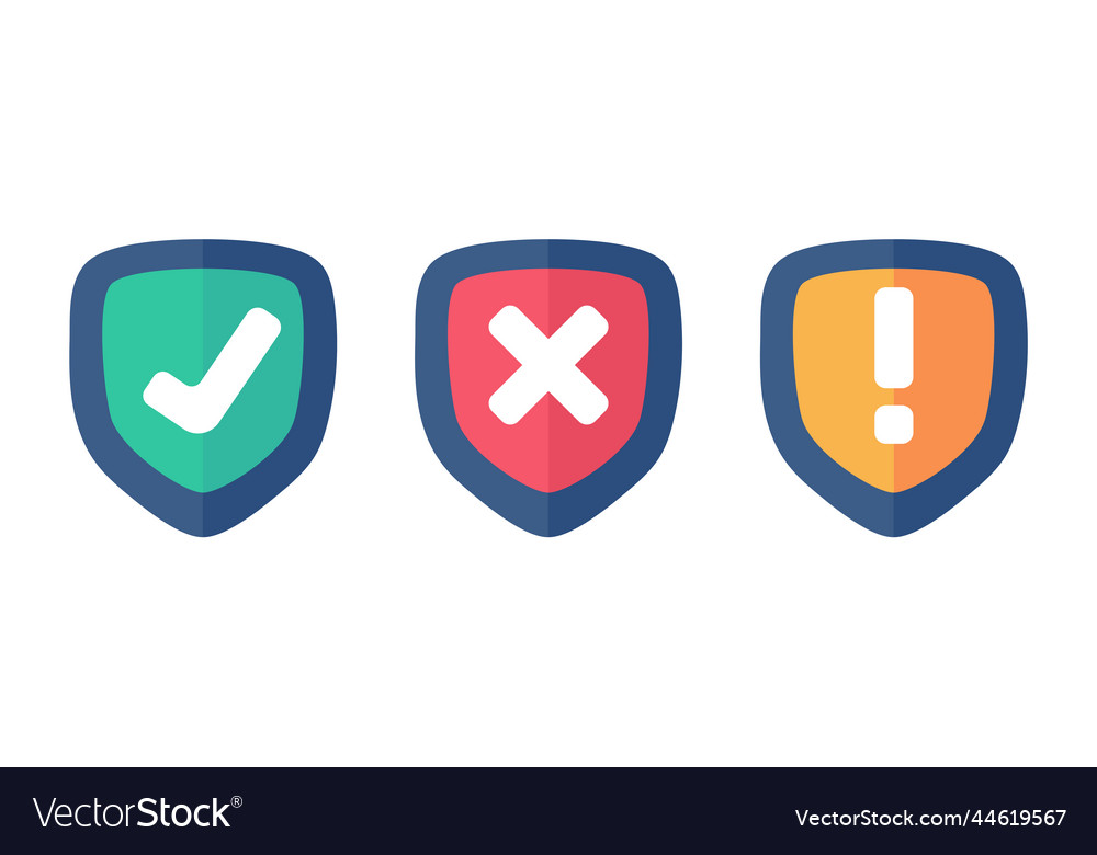 Shield data protection status a check mark