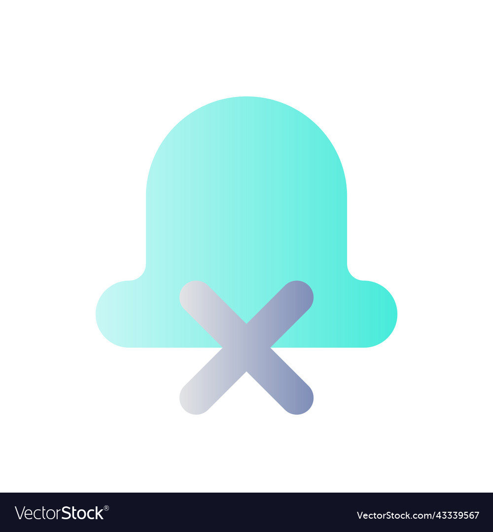 Silent notifications flat gradient color ui icon