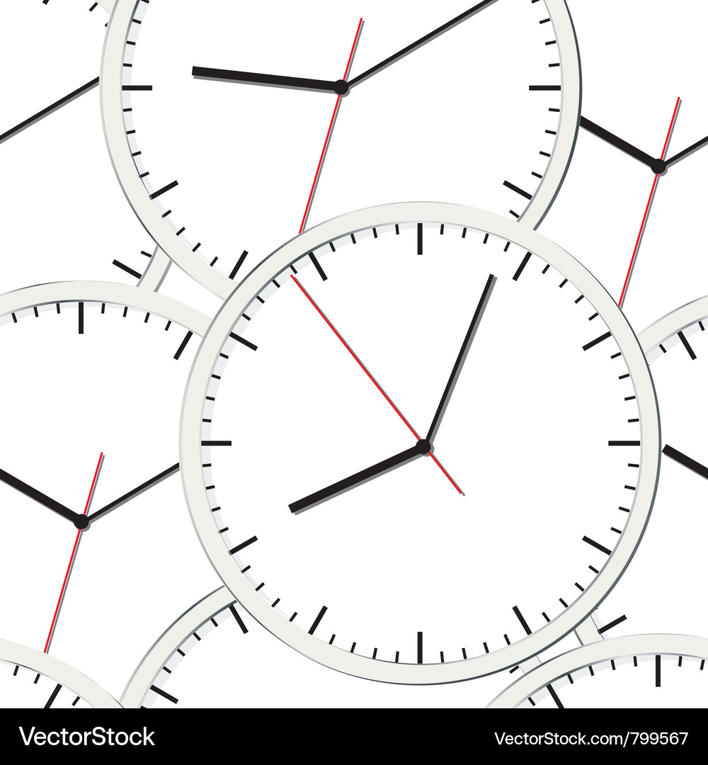 Wall clock seamless Royalty Free Vector Image - VectorStock