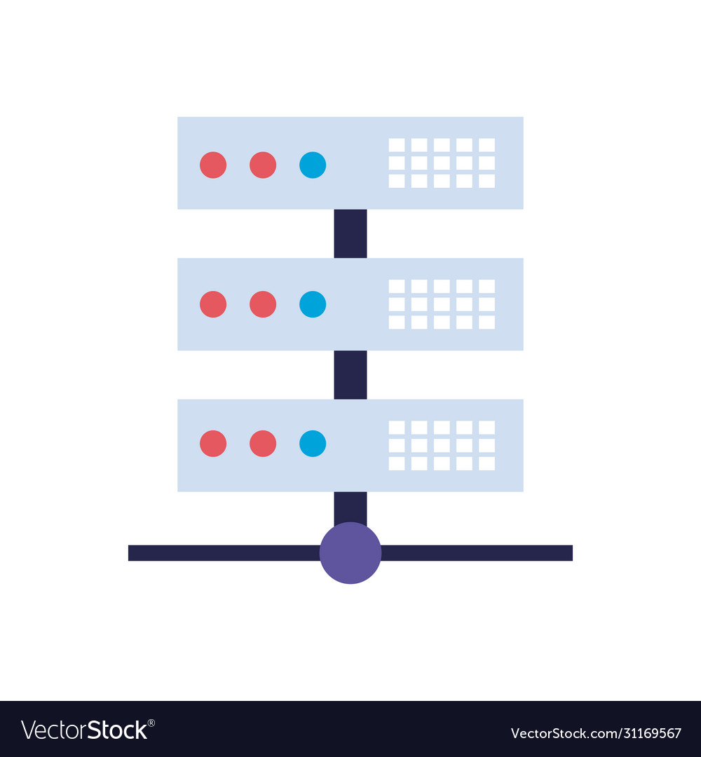 Web hosting flat style icon design