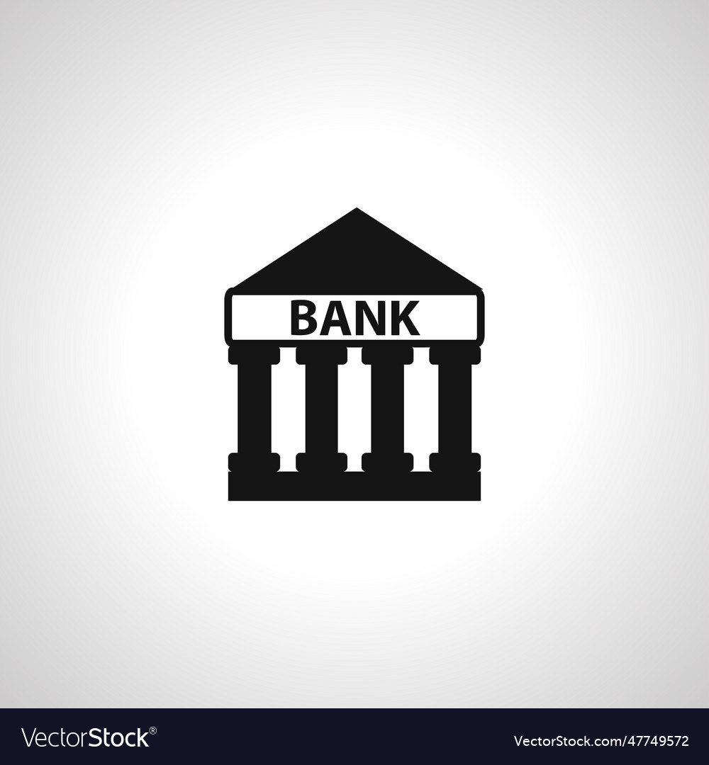 Bank building icon building icon Royalty Free Vector Image