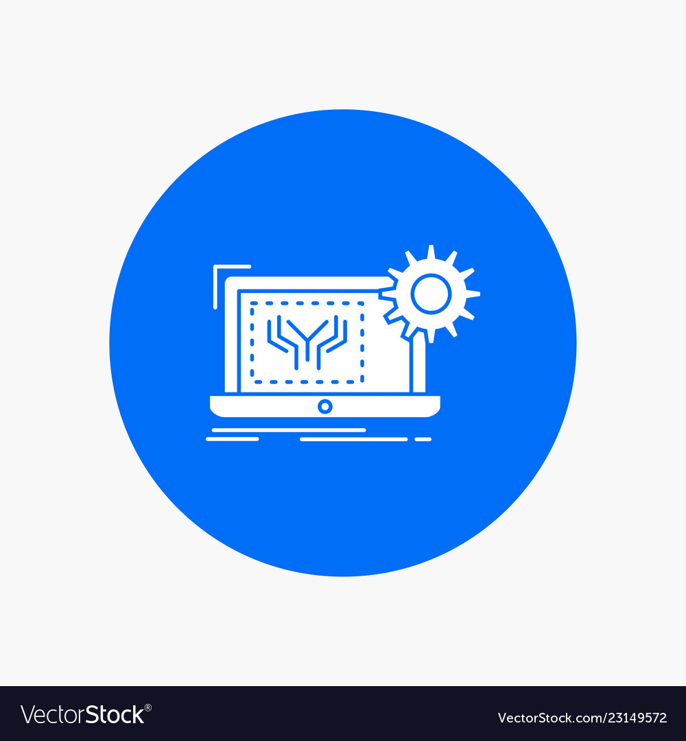 Blueprint circuit electronics engineering vector image Blueprint circuit electronics engineering