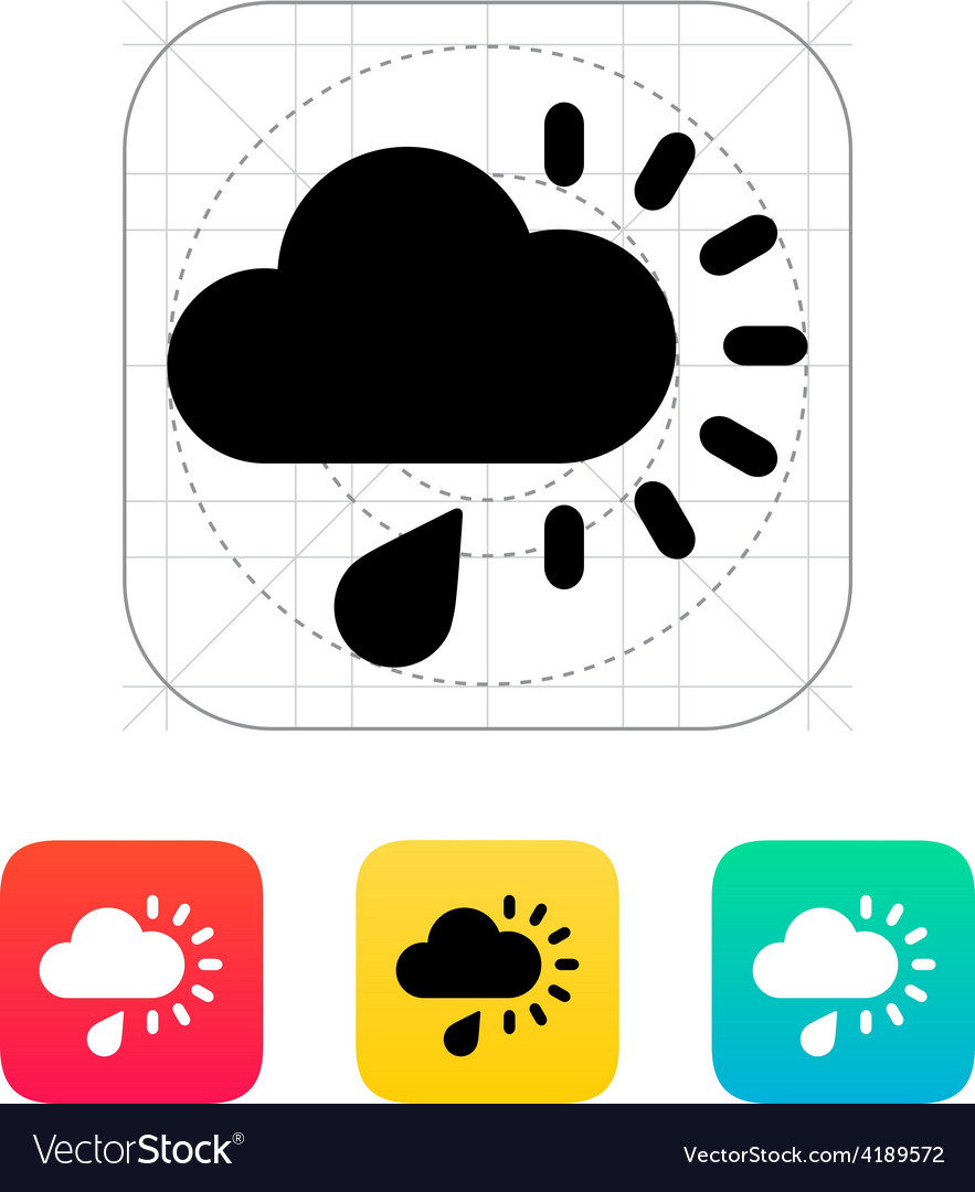 Cloudy with rain weather icon